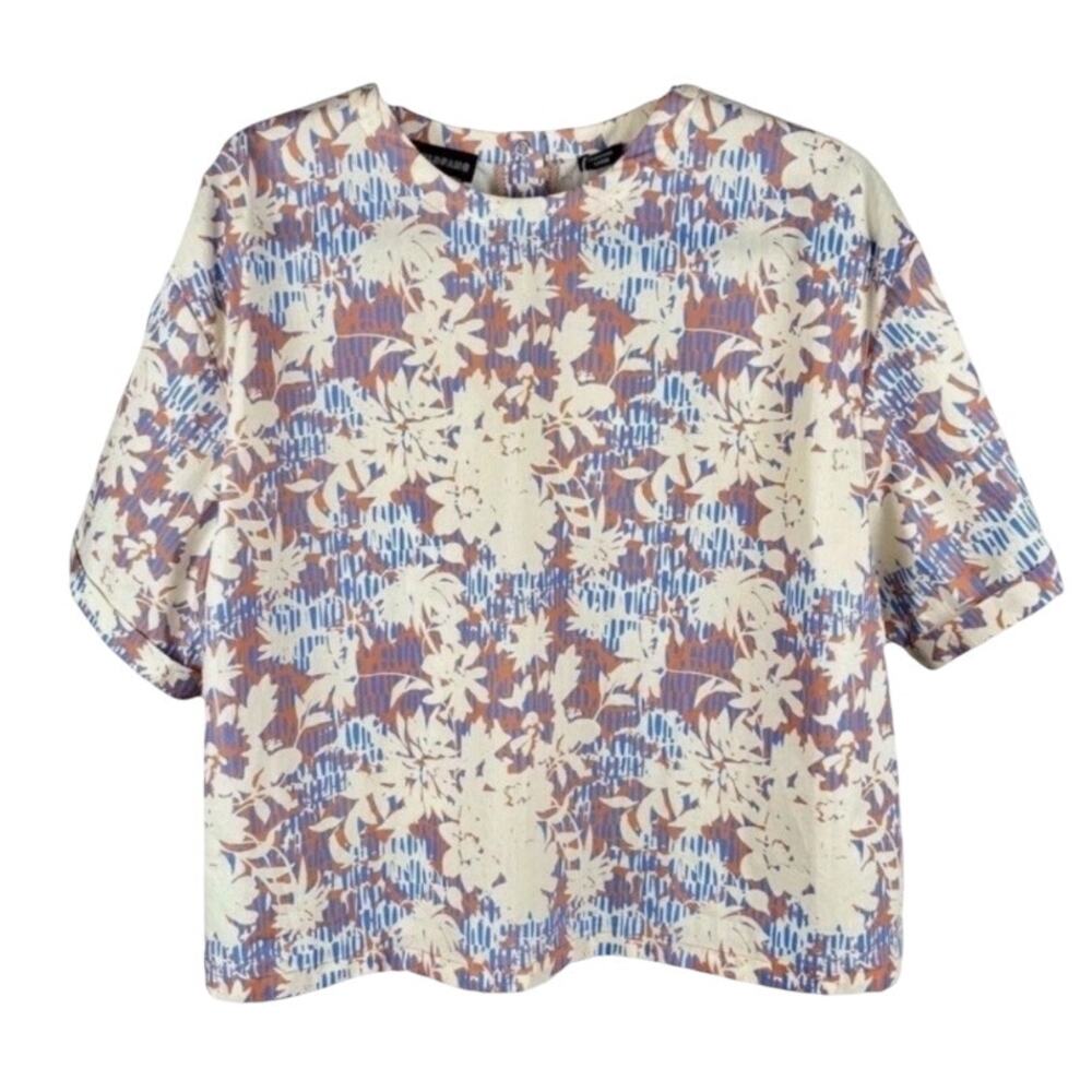 Wildfang The Essential Boxy Top, Woodblock Floral, Unisex Small, NWT
